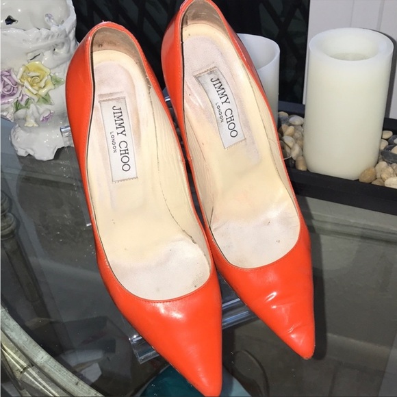 Jimmy Choo Orange Heels - Picture 3 of 5